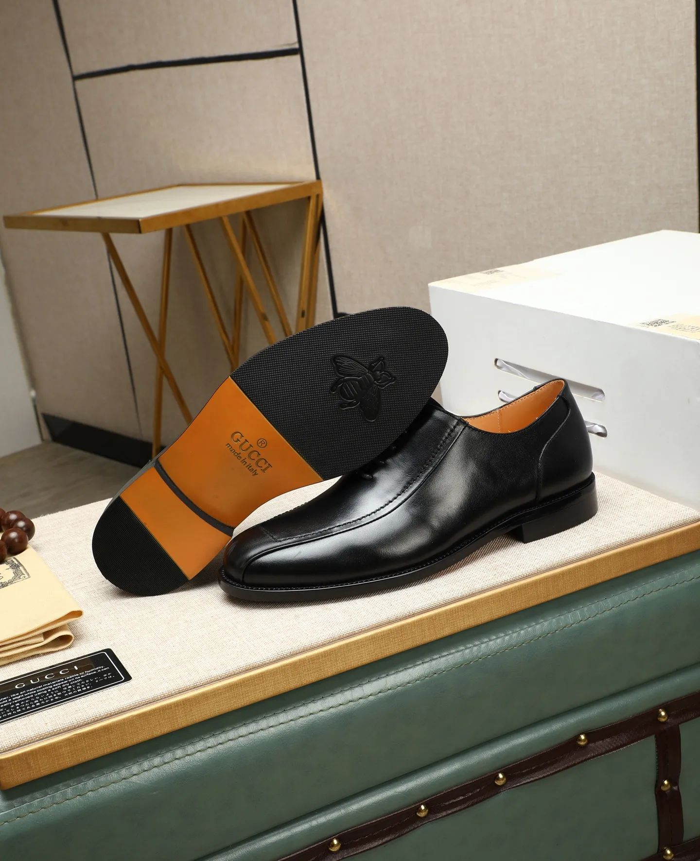 Men's men's shoes💰520📛📛Original (water-dyed cow lining) Gucci GUCCI official website formal shoes🌀 Italian🇮🇹imported cowhide➕top imported water-dyed cowhide lining💋Finely handmade original bottom, the real thing looks better when photographed in person Standard size 38-44